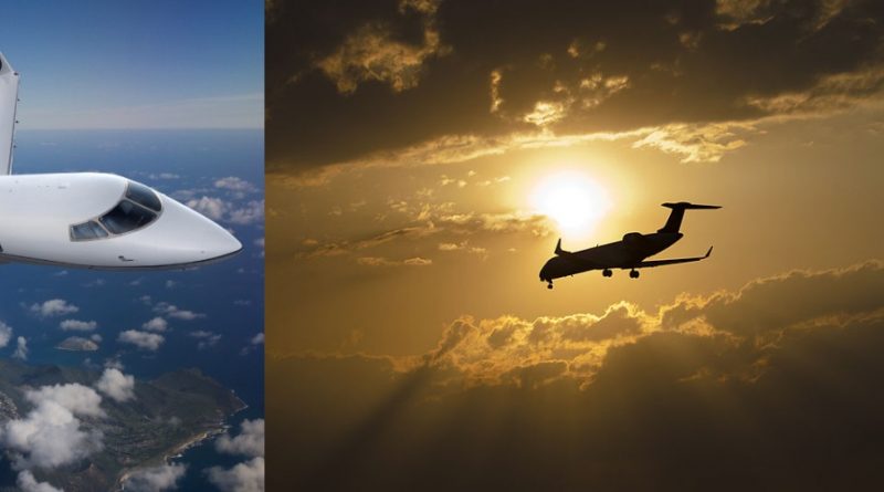Montage photo avec quatre avion de Bombardier