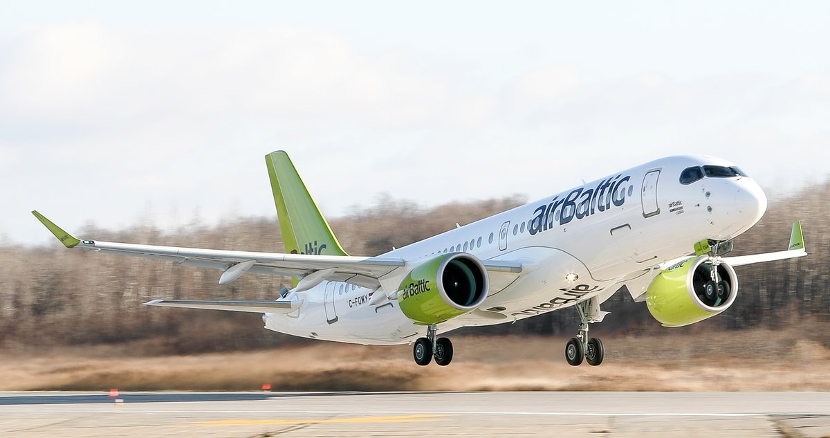 Premier vol du premier A220-300 d'Air Baltic