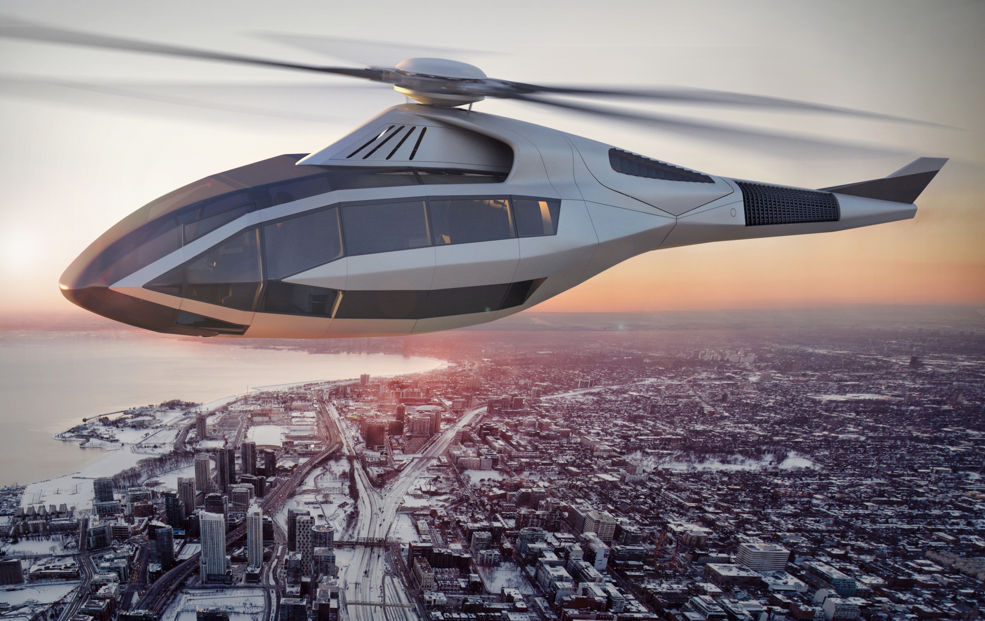 Bell dévoile l'hélicoptère du futur Les Ailes du Québec