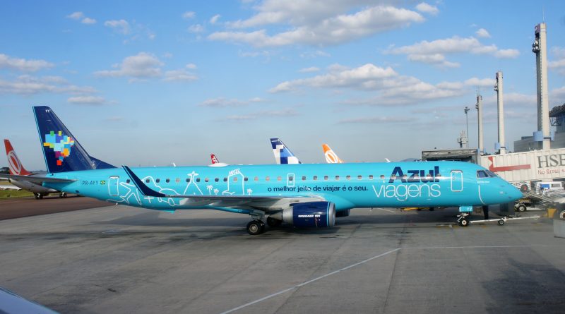 Azul Linhas Aereas Embraer 195 at Curitiba Airport, Brazil