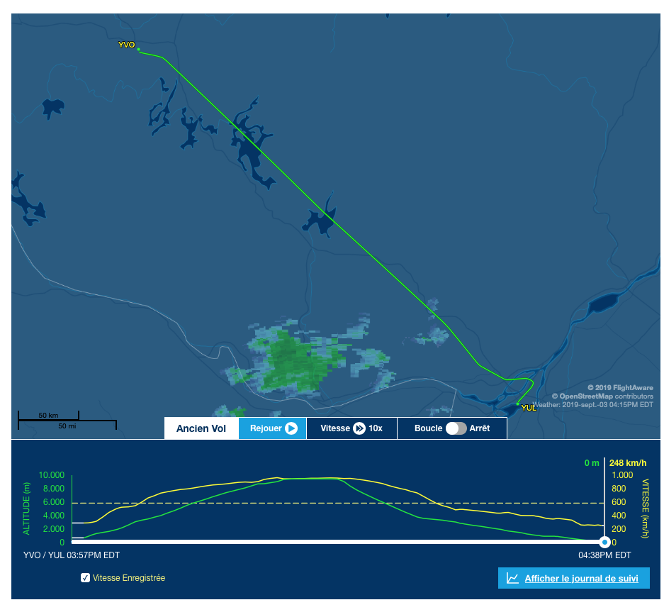 Vol ACA2356 Air Canada fait des essais?