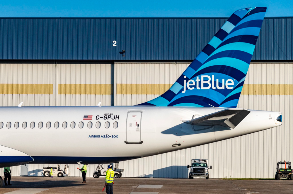 Jetblue premier A220-300 partie arrière