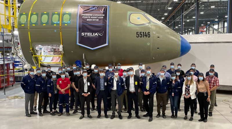 Stelia, premier fuselage avant assemblé à Mirabel