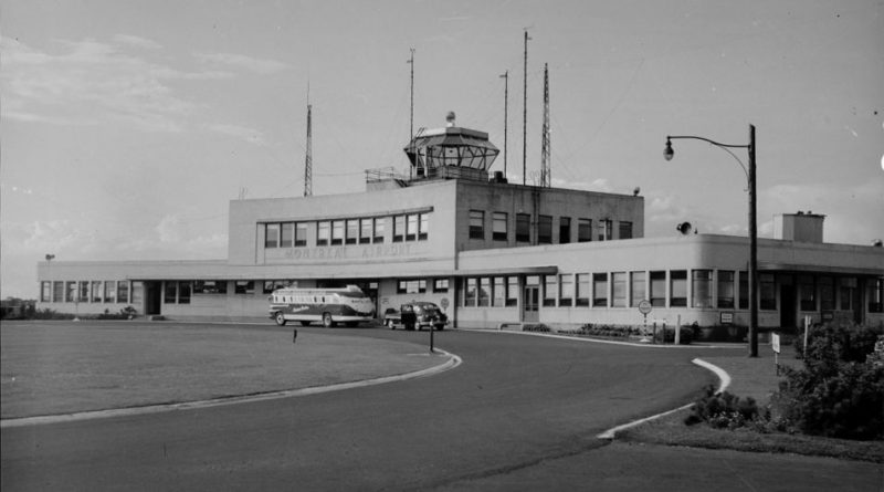 Dorval aérogare 1948. Collection Paul Cartier. Source, les archives numériques de la Bibliothèque nationale du Québec