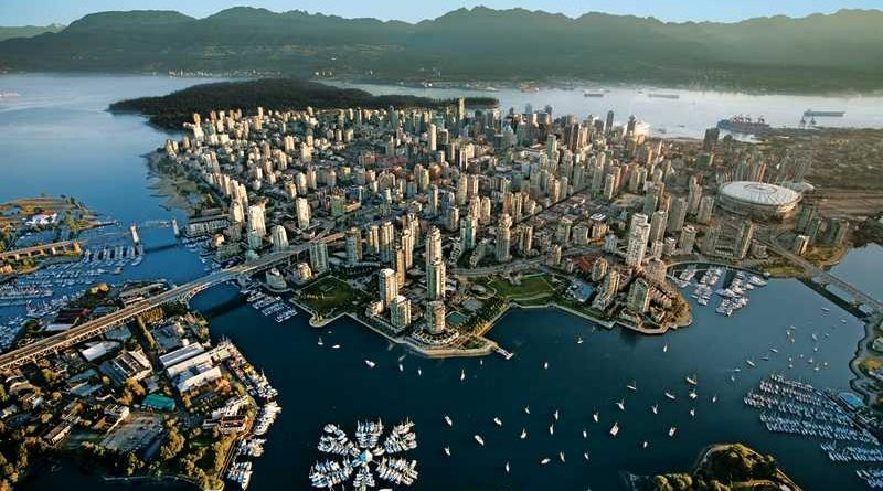 Vancouver vue du haut des airs