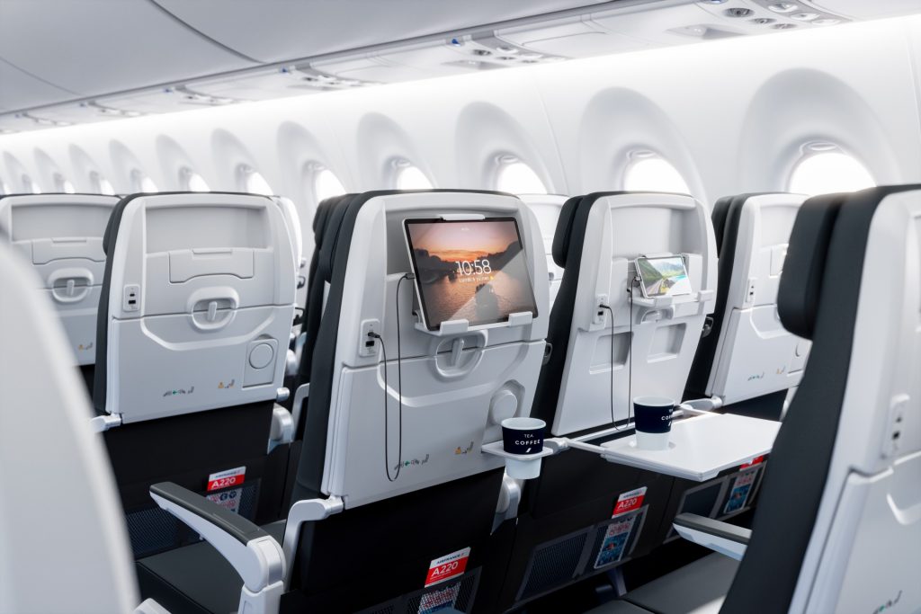 A220 300 Air France cabine et divertissement