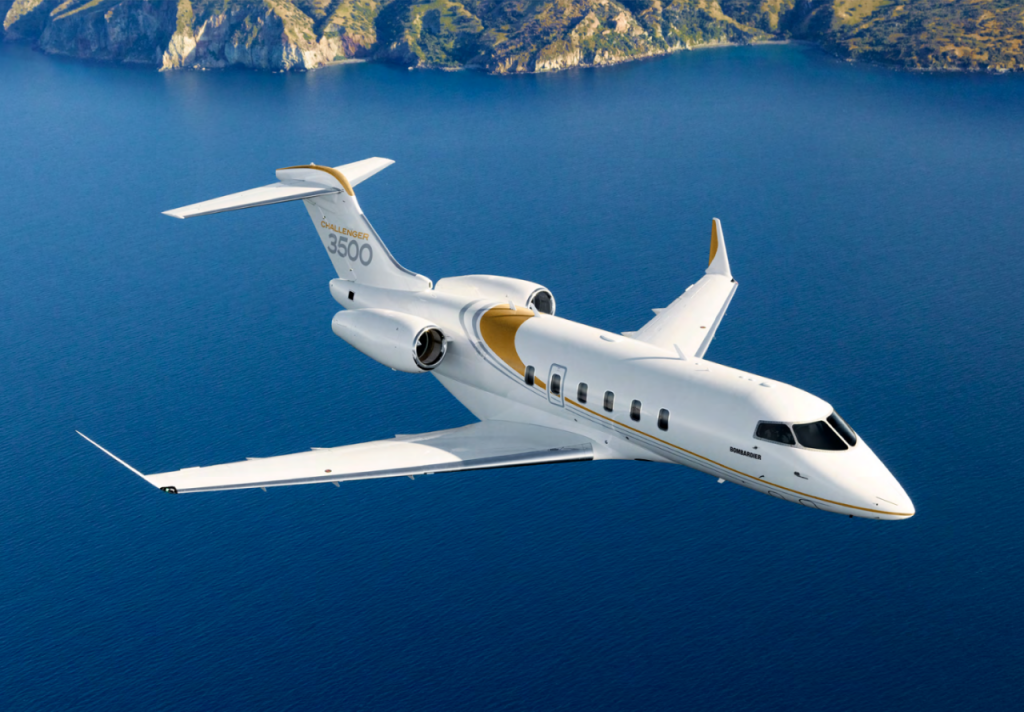 Challenger 3500 en vol