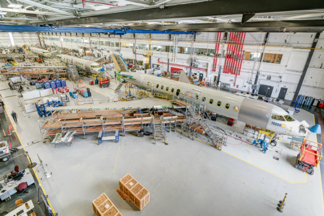 Ligne d'assemblage Bombardier Global 7500