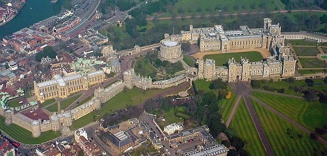 Vue aérienne du château de Windsor