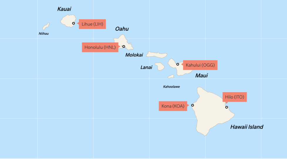 Carte Hawaï