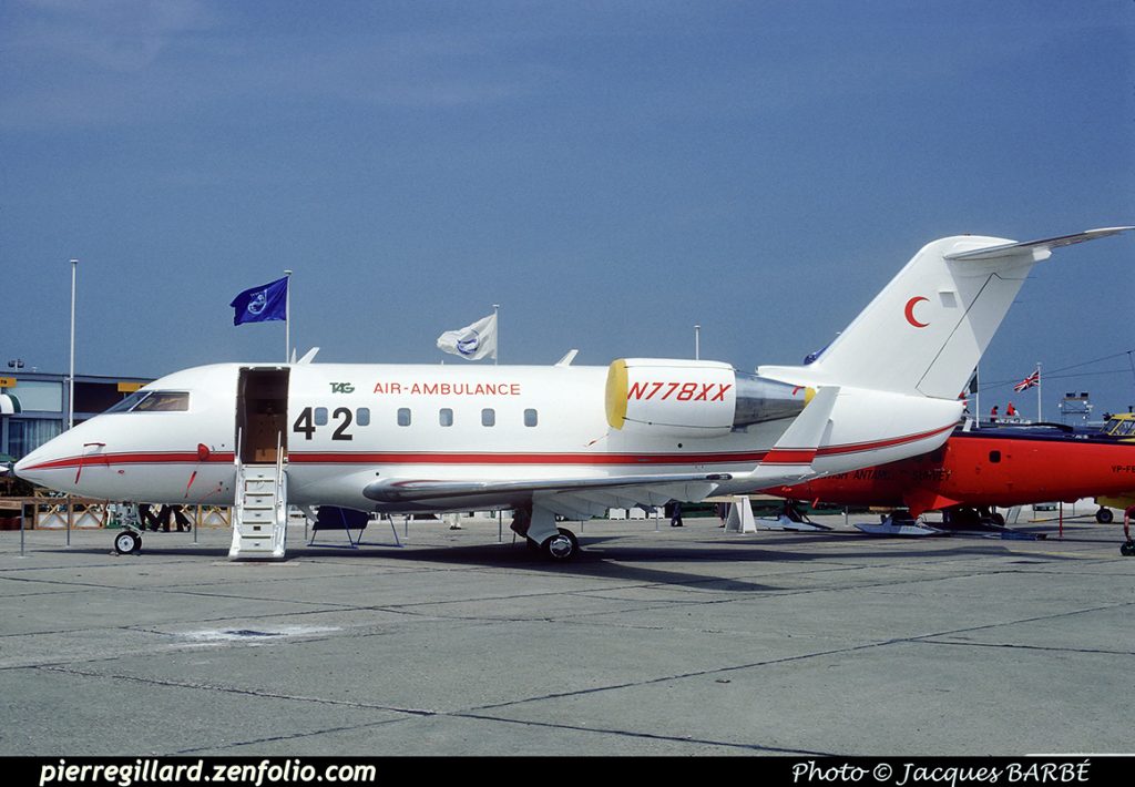 N778XX Canadair CL601 Challenger (CL600-2A12) MSN 3017, TAG Air Ambulance - Le Bourget - LFPB - 31-05-1985.